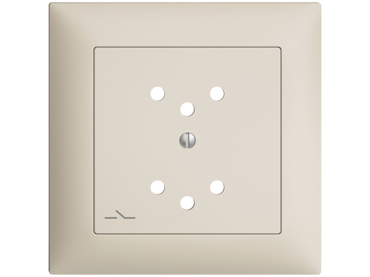 Frontset EDIZIOdue crema 88×88mm 2×T12/1 mit Shutter