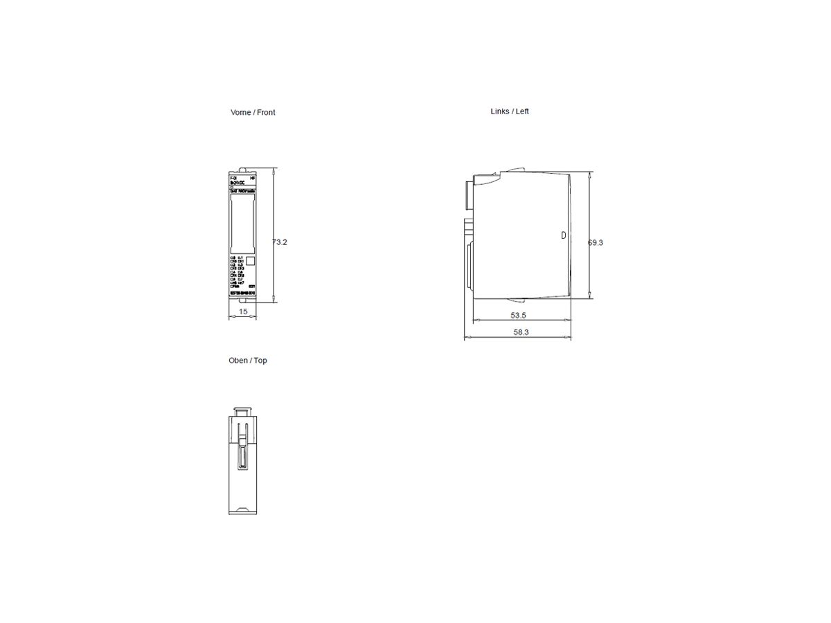 SPS-Elektronikmodul Siemens SIMATIC ET200SP F-DI 8×24VDC HF A0