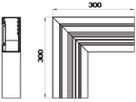 Flachwinkel Bettermann GEK-A steigend 70×130mm alu