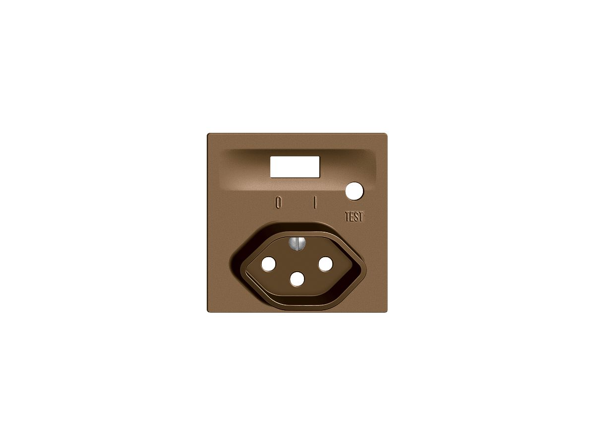 Frontset EDIZIOdue zu FI-Steckdose coffee
