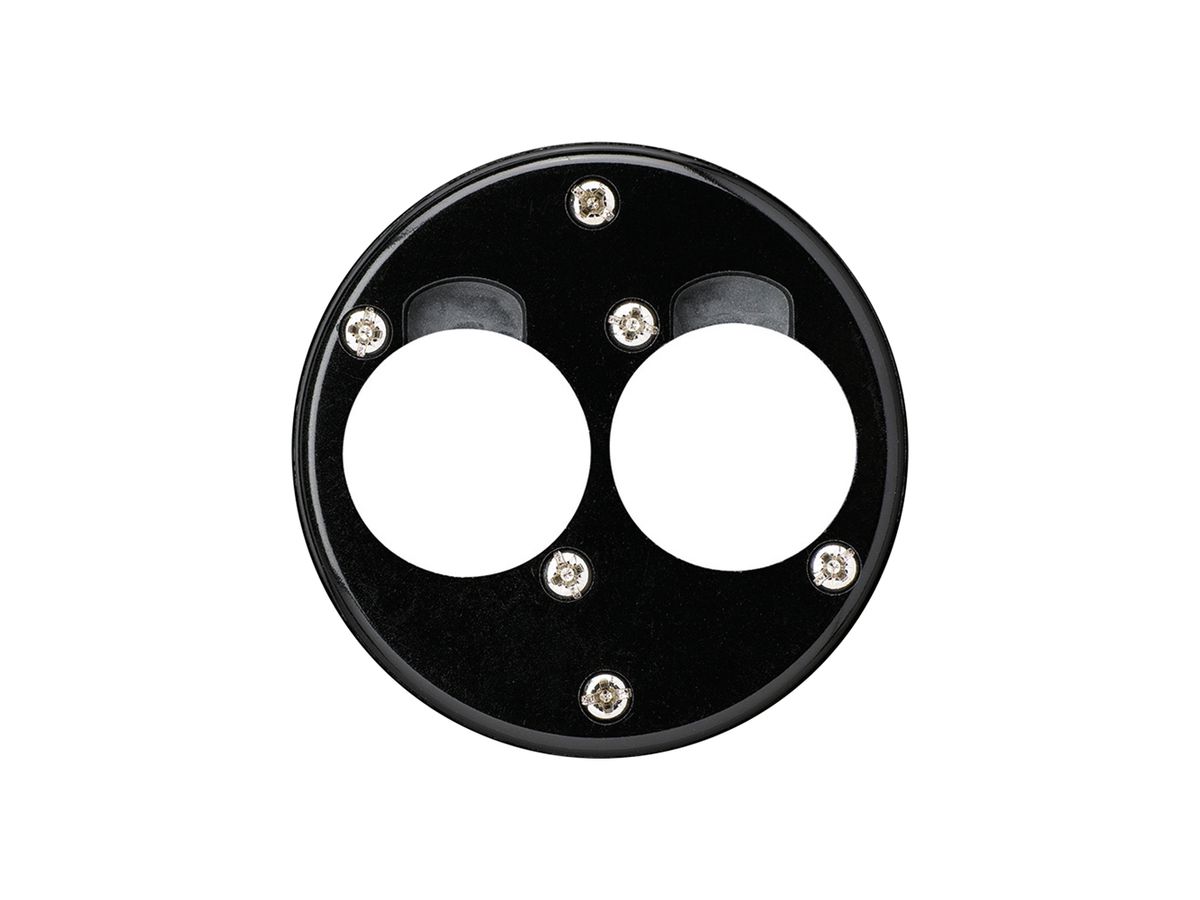 Montageset für 2 XLR schwarz basico