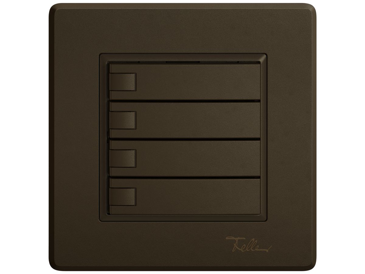 UP-KNX-Taster RGB EDIZIO.liv SNAPFIX® Temperaturfüh.o.LED 4×Taste 1-Tbed.br