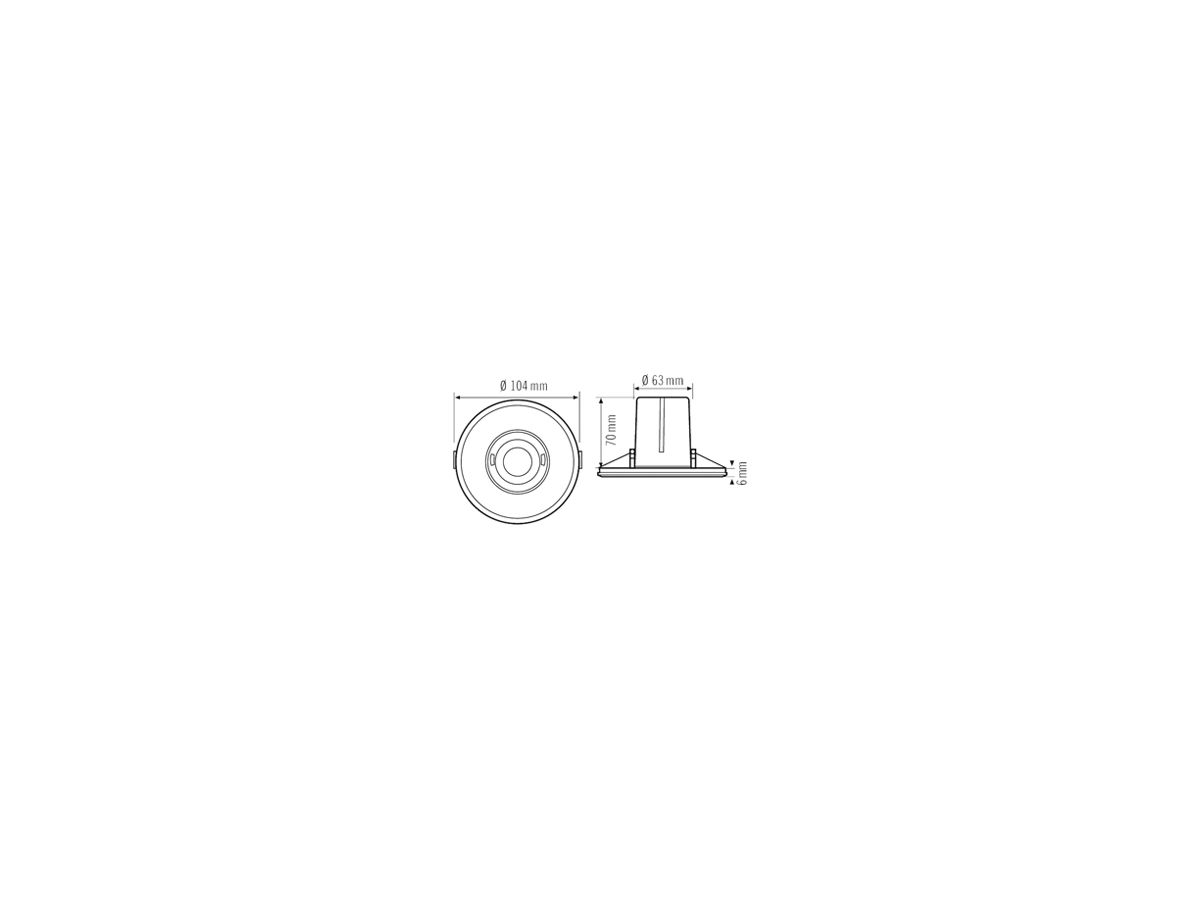 EB-Präsenzmelder ESYLUX PD-FLAT 360/8 BMS LARGE ROUND, weiss