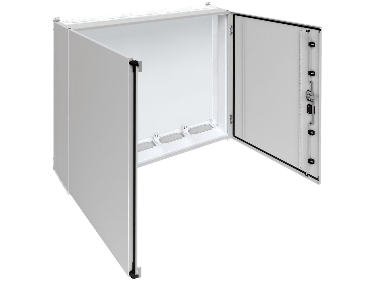 Wandschrank Hager univers mit Volltür SK II IP55 1250×1300×275mm RAL 7035