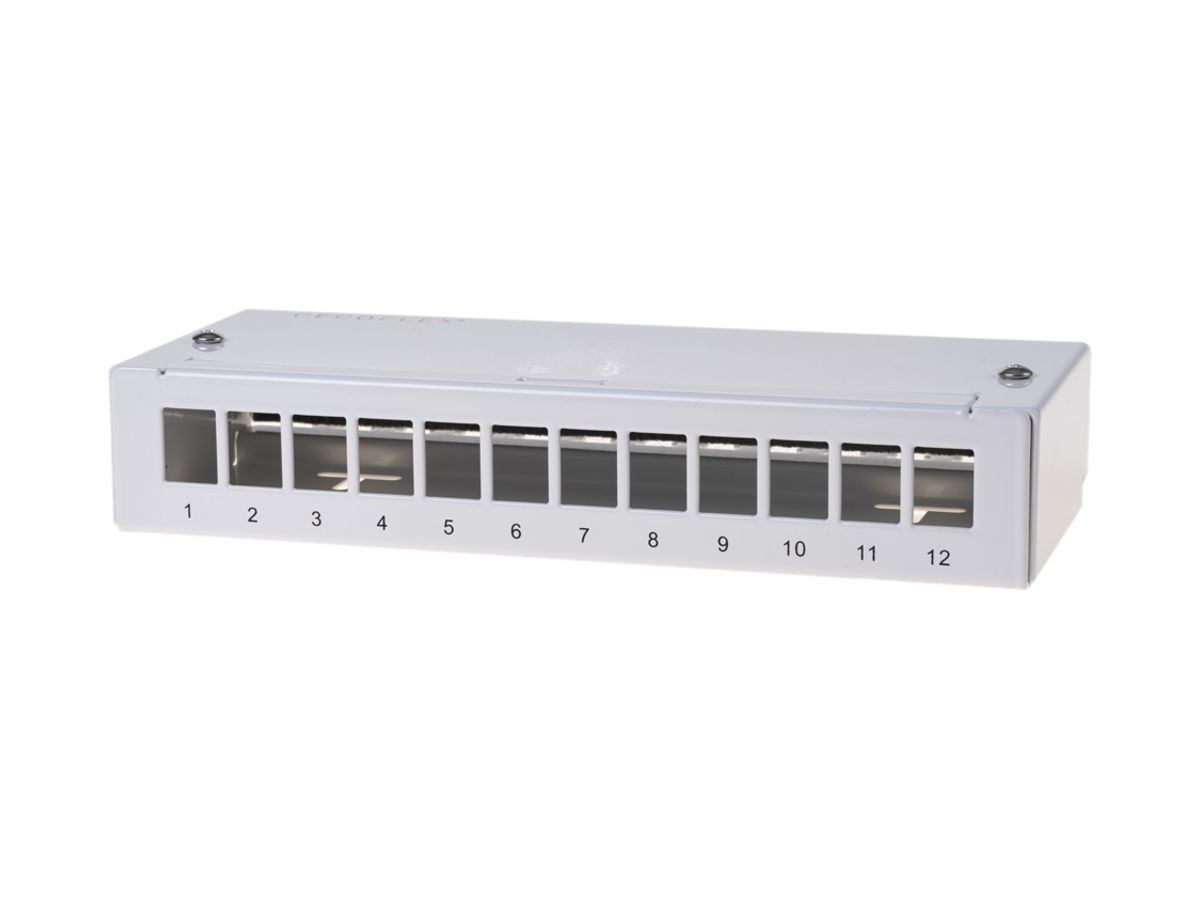 Patchpanel CeCoNet 12-Port, Keystone, leer