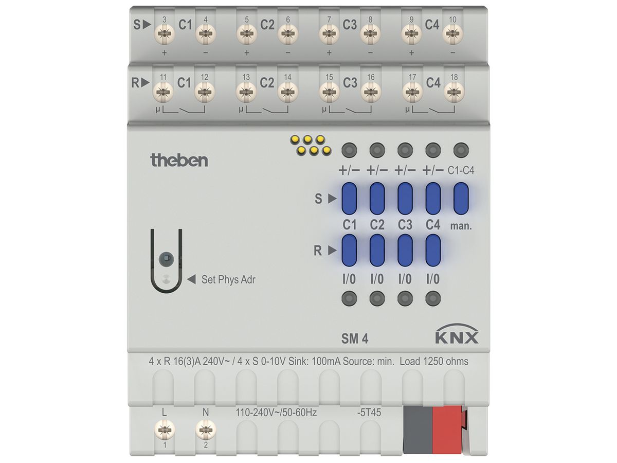 REG-KNX-Schaltaktor Theben SM 4 KNX