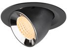 LED-Downlight SLV NUMINOS GIMBLE M 12W 1700lm 2700K WB DALI Ø120 sz/cr