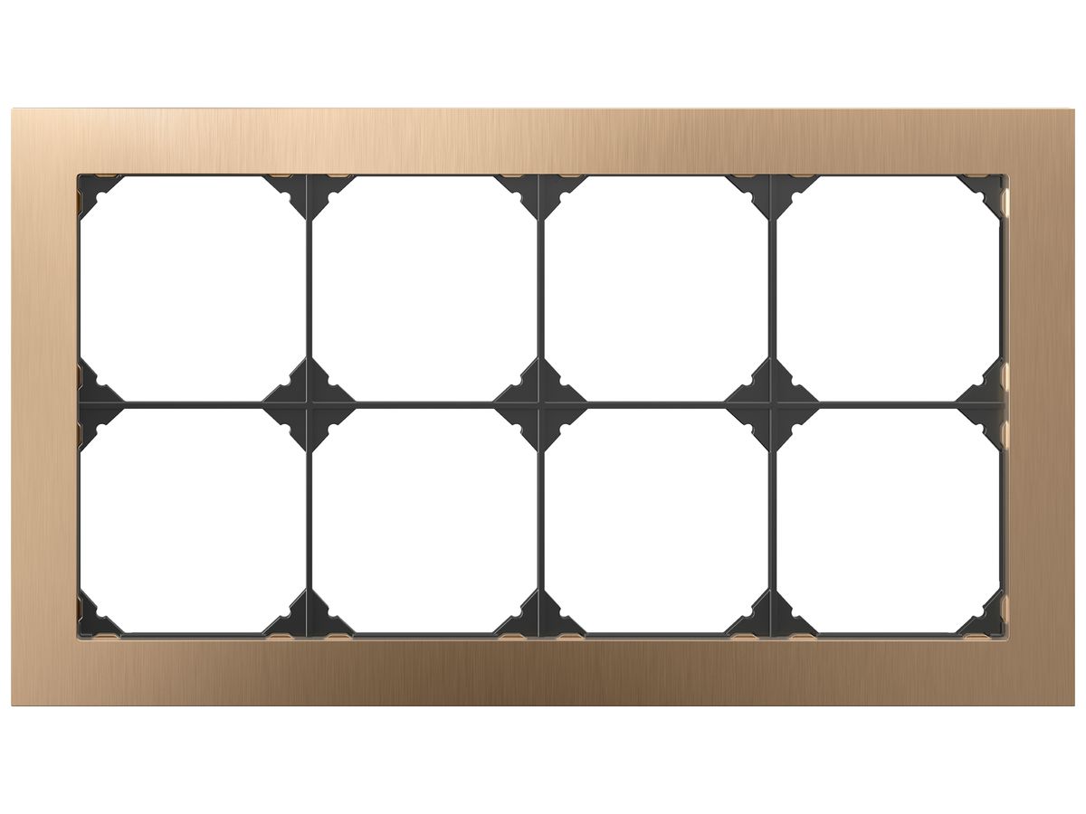 UP-Abdeckrahmen EDIZIO.liv prestige SNAPFIX® 2×4 274×154mm Messing