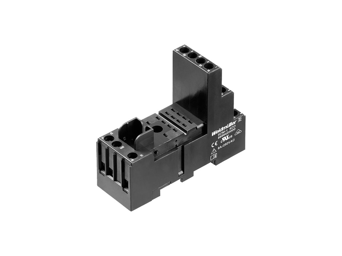 Relaissockel WM SCM-I 4CO TH35 Schraubanschluss 14 77×27.2×61.5mm