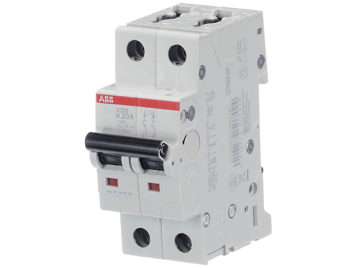 Leitungsschutzschalter ABB S202-K20 20A 6kA