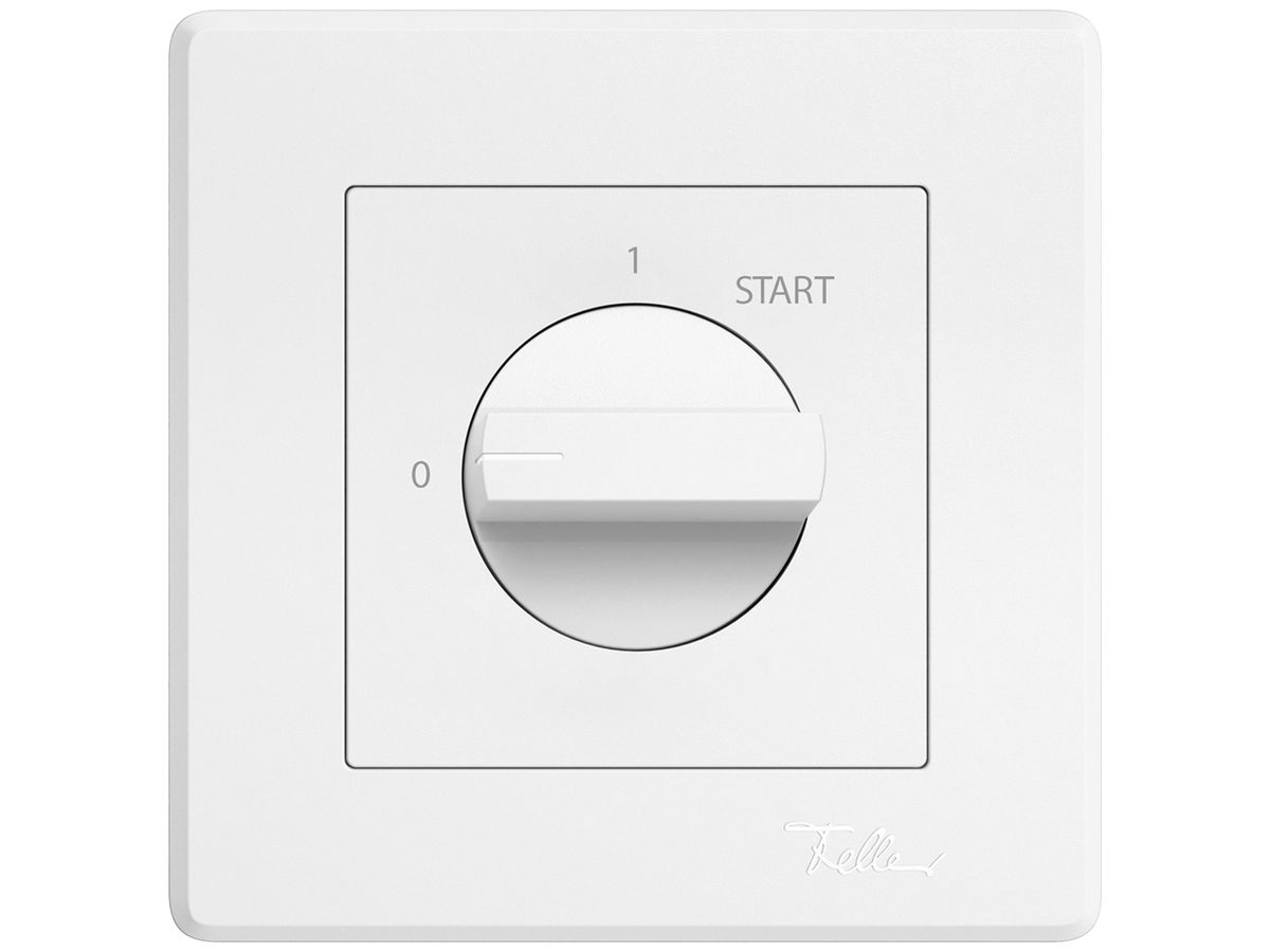 UP-Drehschalter EDIZIO.liv m.Drehgriff 1P 1P 0-1-START T=40mm ws