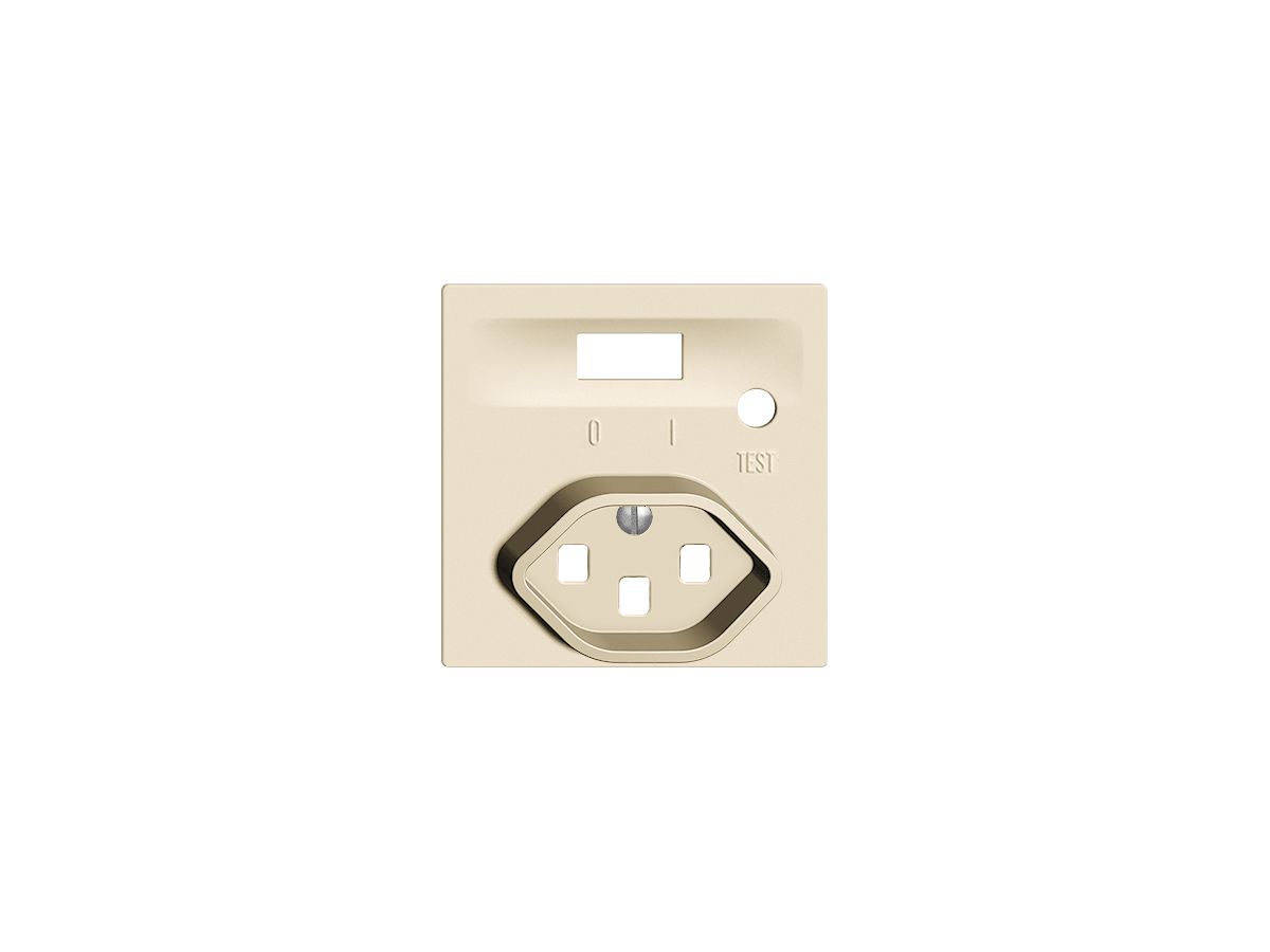 Frontset EDIZIOdue zu FI-Steckdose crema