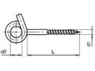 Schaukel-Holzschraube 10×100mm verzinkt