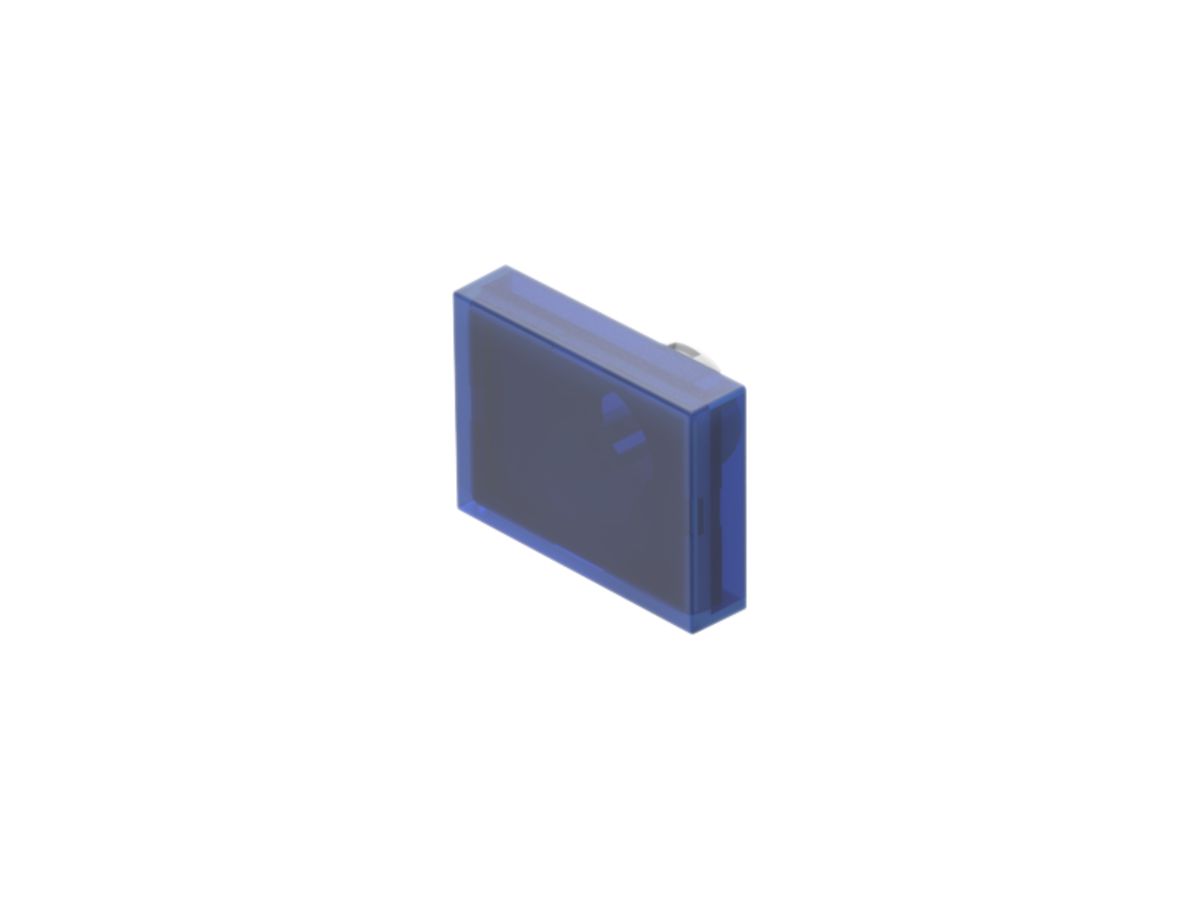 Druckhaube EAO61 18×24mm flach transparent, blau
