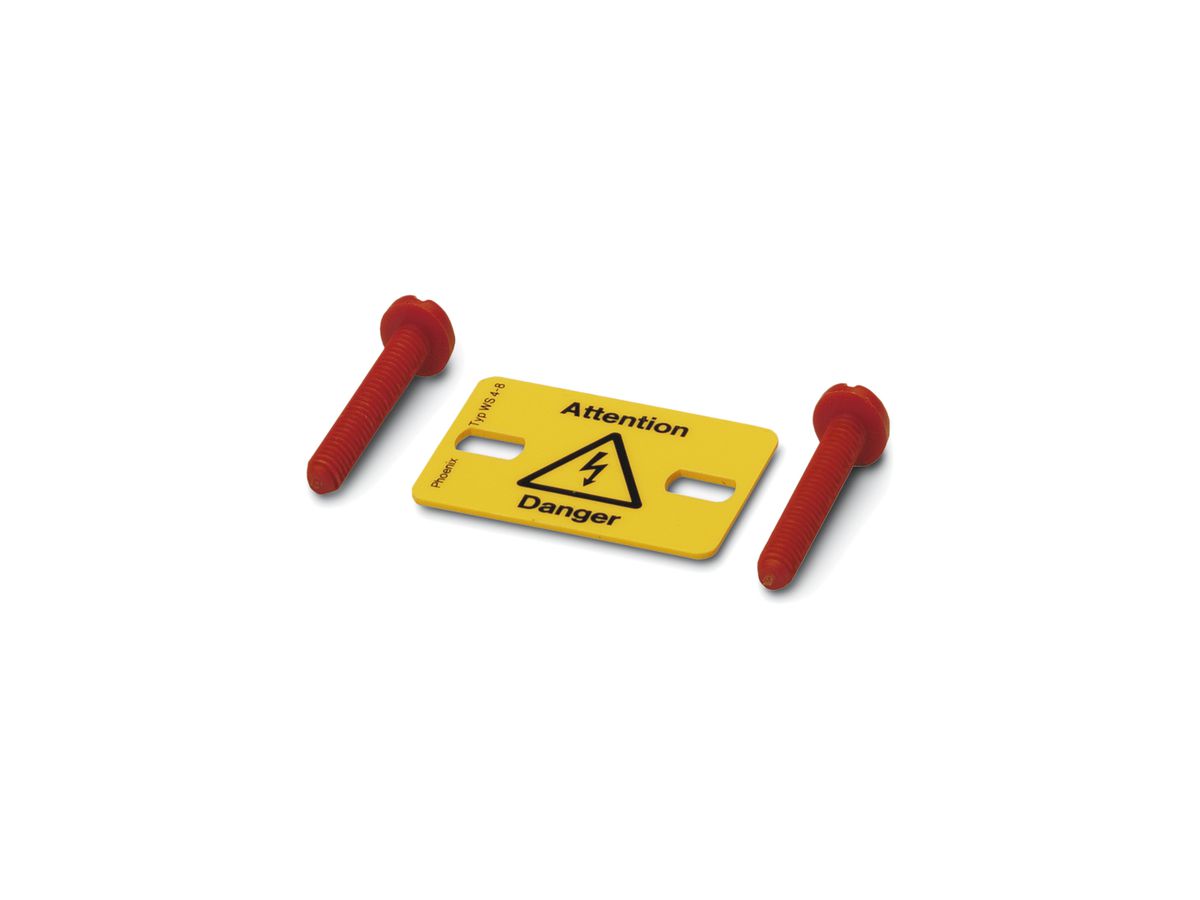 Warnschild WS 5-12 für 5 Klemmen 12mm
