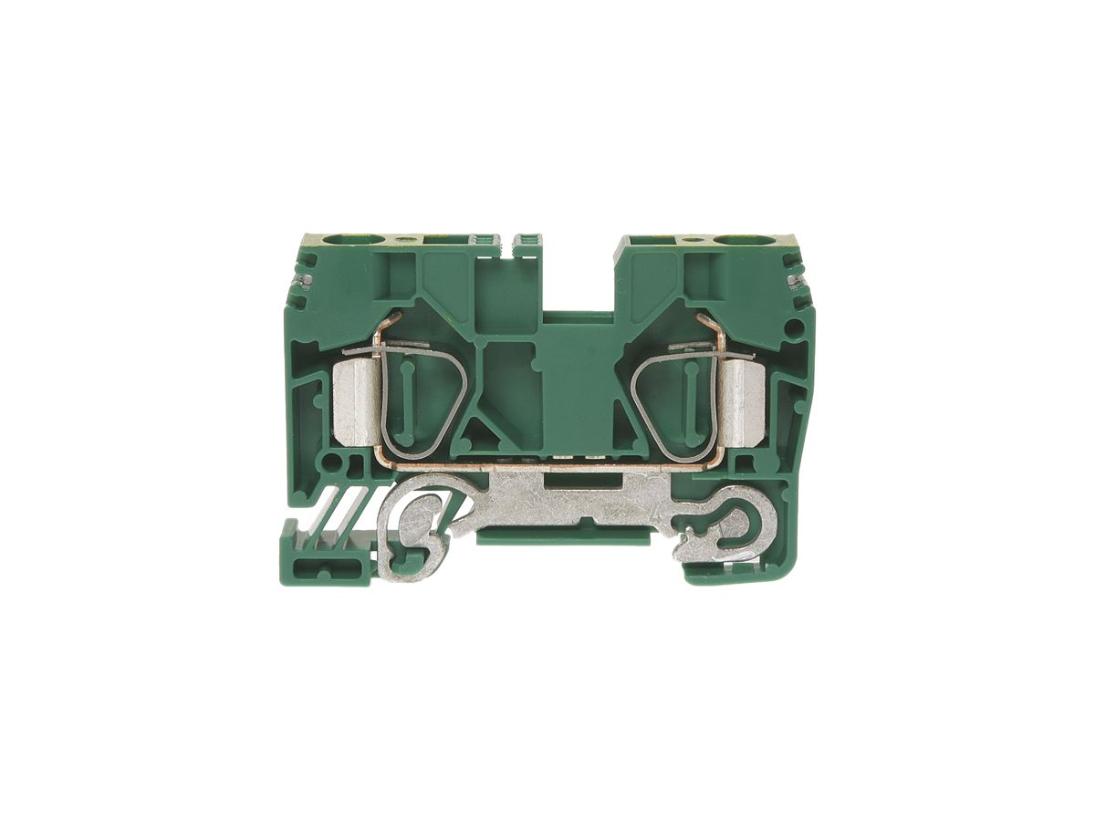 Schutzleiter-Reihenklemme Woertz 1.5…10mm² Federzuganschluss 2×1 TH35 grün/gelb