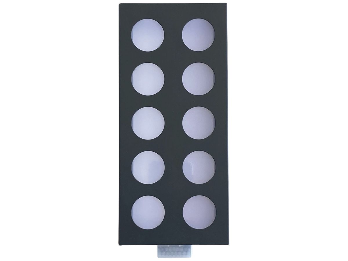 LED-Wandleuchte Z-Licht PIR LongLED O SEN 5.5W 500lm 3000K IP65 260×120mm anthr.