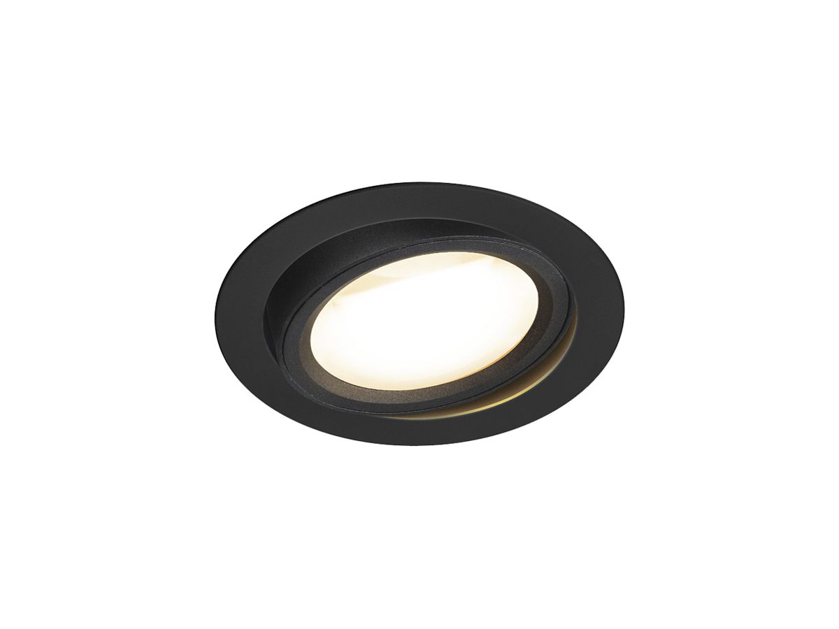 LED-Downlight SLV OCULUS MOVE 11W 780lm 2000…3000K DIM Ø120/108×73mm schwarz
