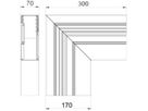 Flachwinkel Bettermann GEK-A fallend 70×170mm reinweiss