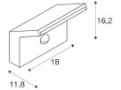 LED-Wandleuchte SLV ORDI PIR 10W 750lm 822 IP54 118×180×162mm weiss