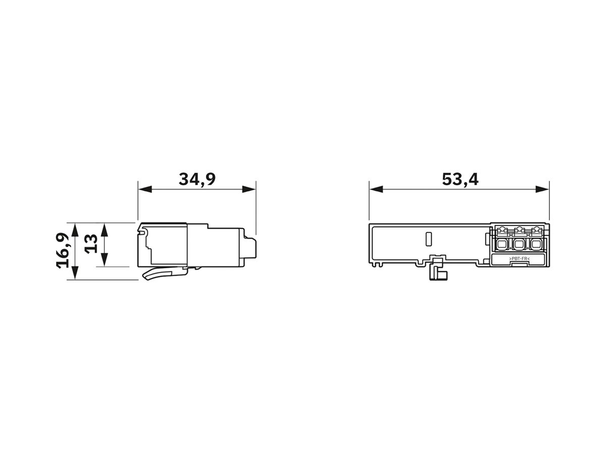 Fernmeldemodul PX SPP-R-3 AC Wechsler auf Basiselement