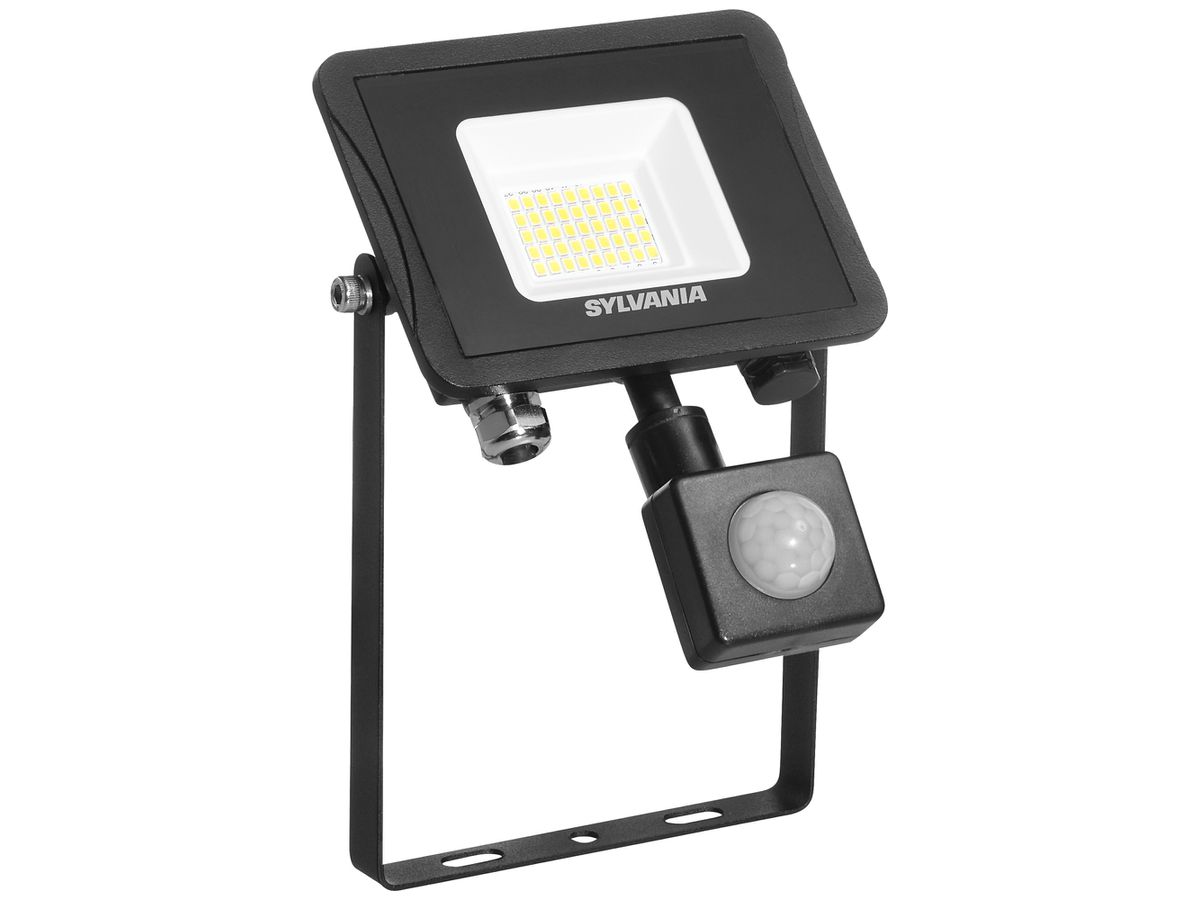 LED-Strahler Sylvania SylFlood PIR 27W 3000lm 840 IP65 110° 190×125mm schwarz