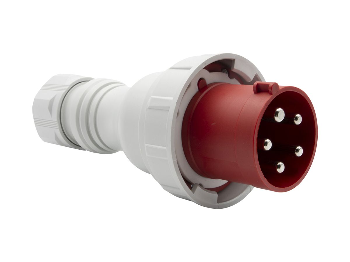 Stecker Brennenstuhl CEE 63A 3L+N+PE 400V 6h rot Ø110×265mm IP67
