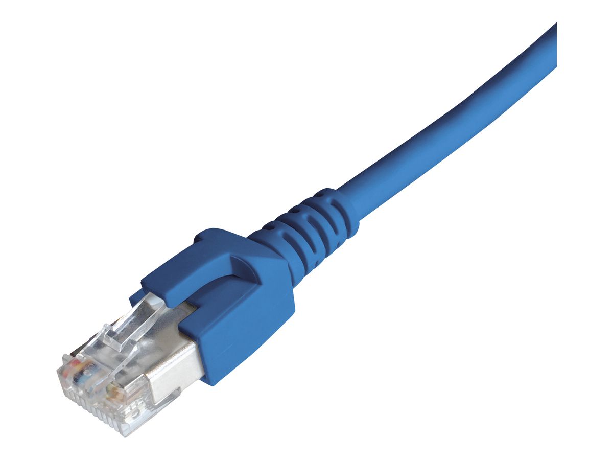 Patchkabel RJ45 Dätwyler 7702 proflex LSZH CAT6A S/FTP AWG26 1:1 blau 0.1m