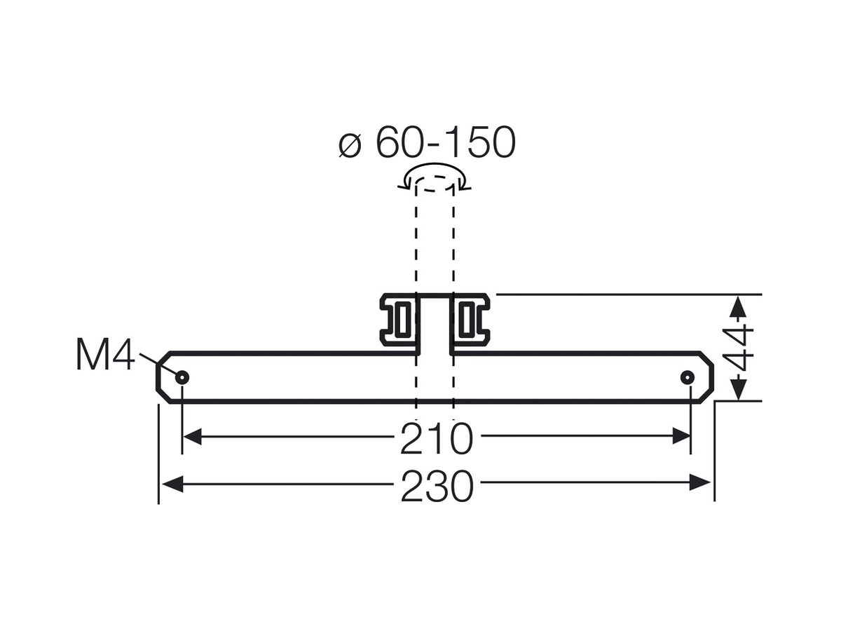 Befestigungsset Hensel KV MB 12 für aussenliegende Gehäusebefestigung