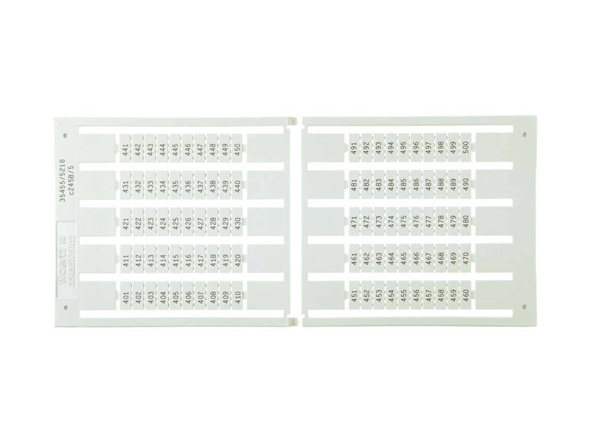 Bezeichnungsschildchen 5×12mm 100×L3, 5 Kart. zu 100