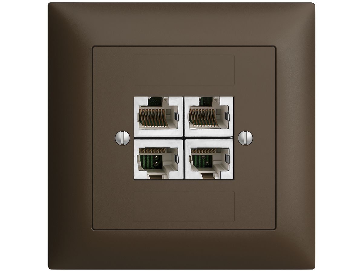 UP-Dose 4×RJ45/s 4P getr. EDIZIOdue coffee ITplus