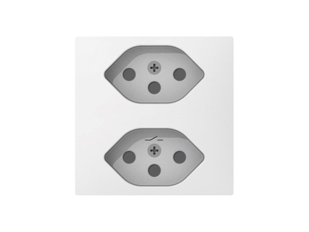 Steckdose Sidus E 2×T13S weiss