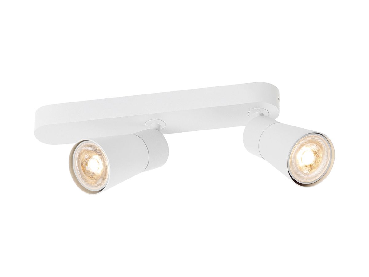Spot SLV PURI 2.0 Cone CW GU10 2×6W DIM 258×42×138mm weiss