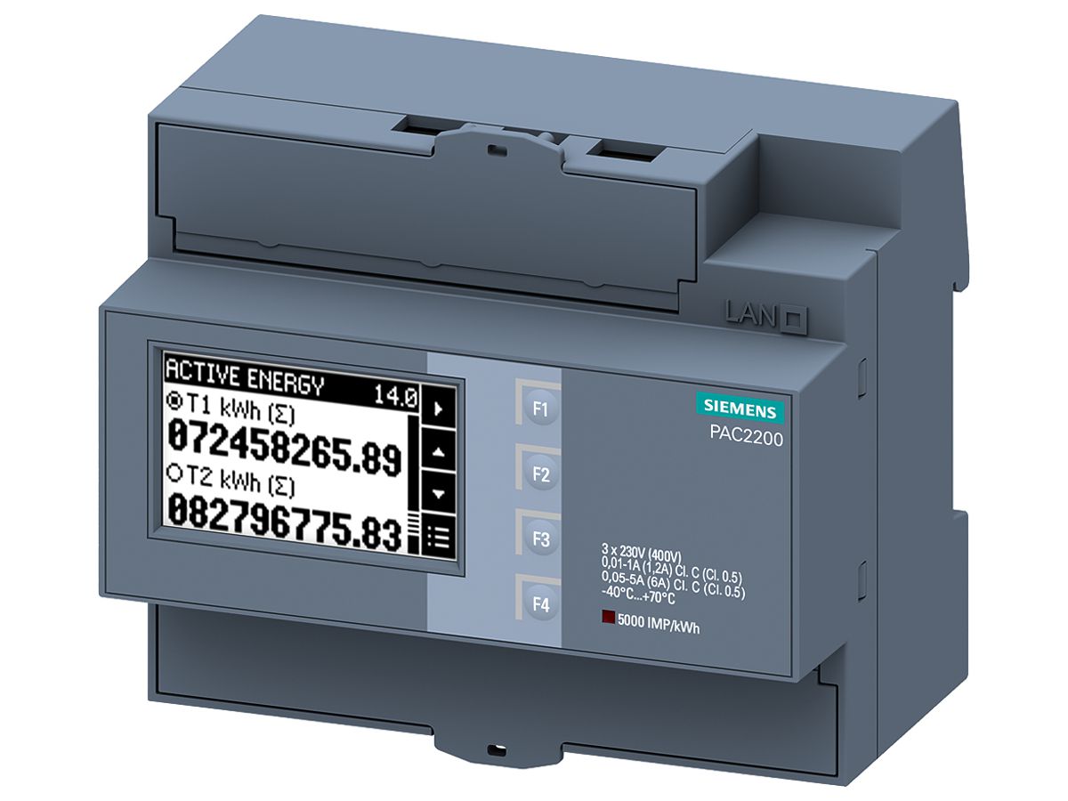 Energiemessgerät Siemens SENTRON PAC2200 5A M-Bus Schraubklemmen