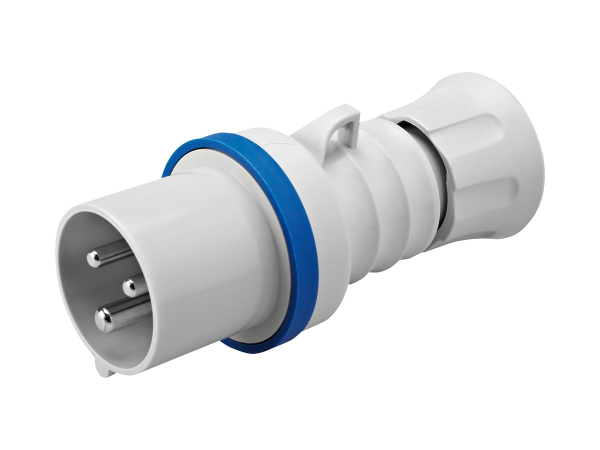 Stecker CEE Gewiss 309 HP 3P 32A 200…250V bl 6h IP44 Schraube