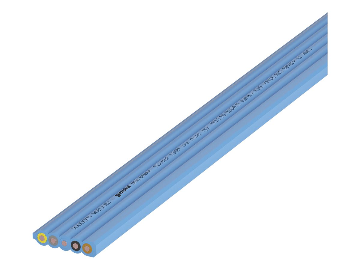 Flachleitung 5G gesis® NRG DIMM, 4mm², HF, 20A, 0.6/1kV, blau