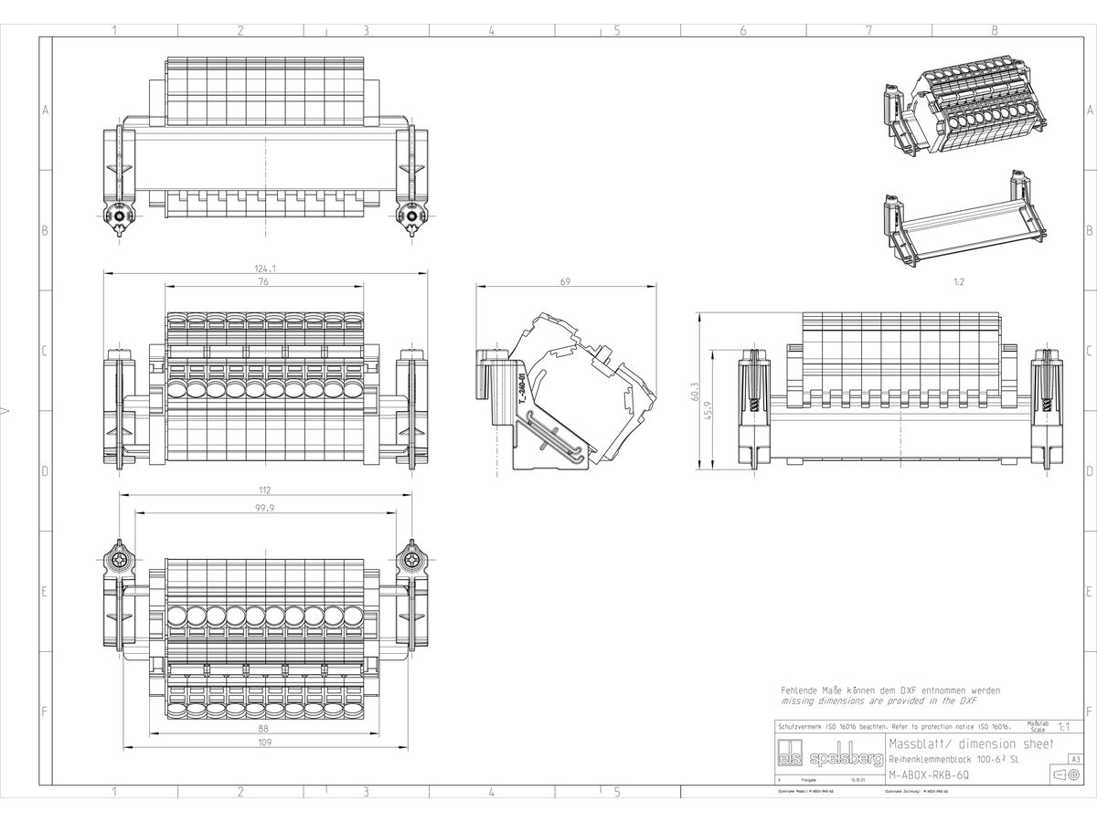 Klemmenhalter Spelsberg Abox 100 KH 2006 6²