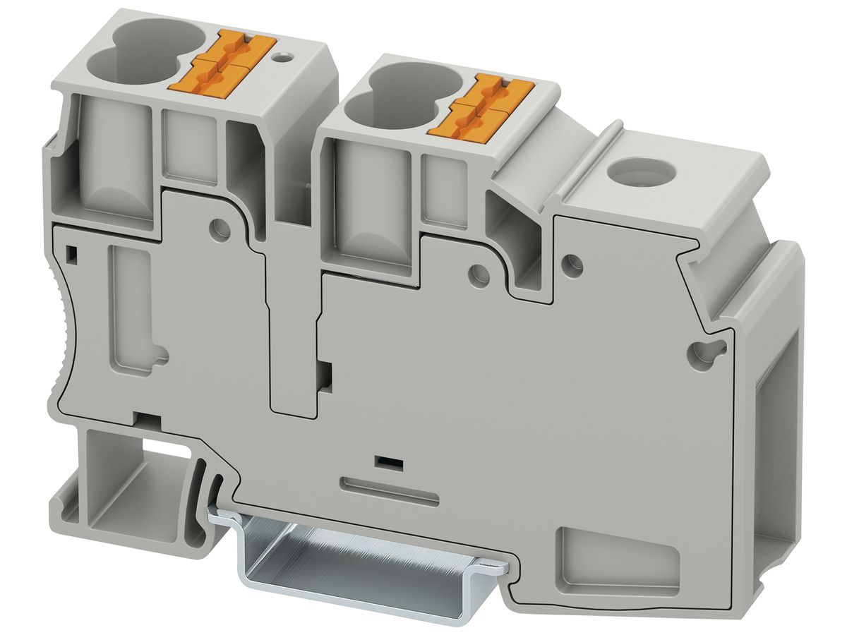 Potenzialverteiler-Reihenklemme PX PTU 35 16mm² 57A 1000V 5×1 TH35 gu