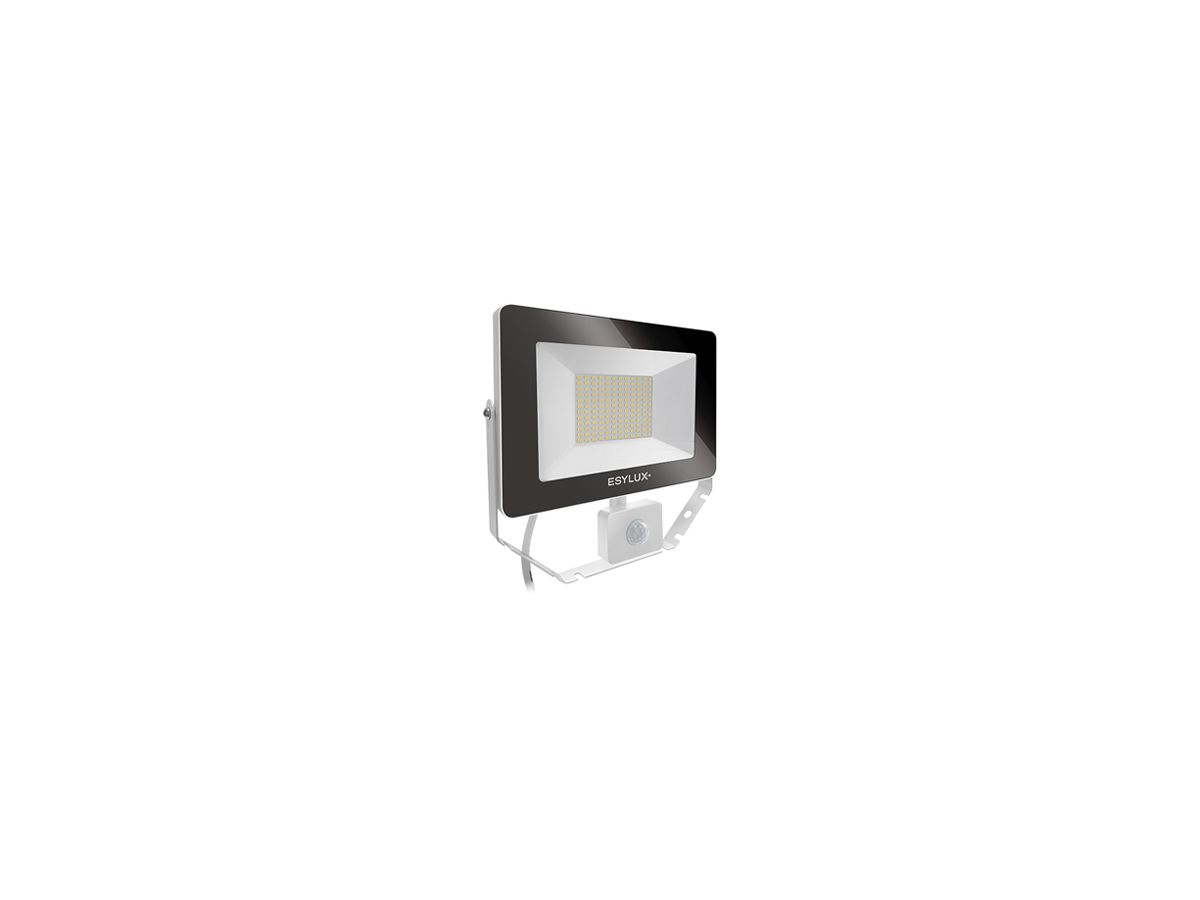 LED-Strahler ESYLUX AFL BASIC, 50W 3000K 5000lm 240×60×230mm IP65, weiss