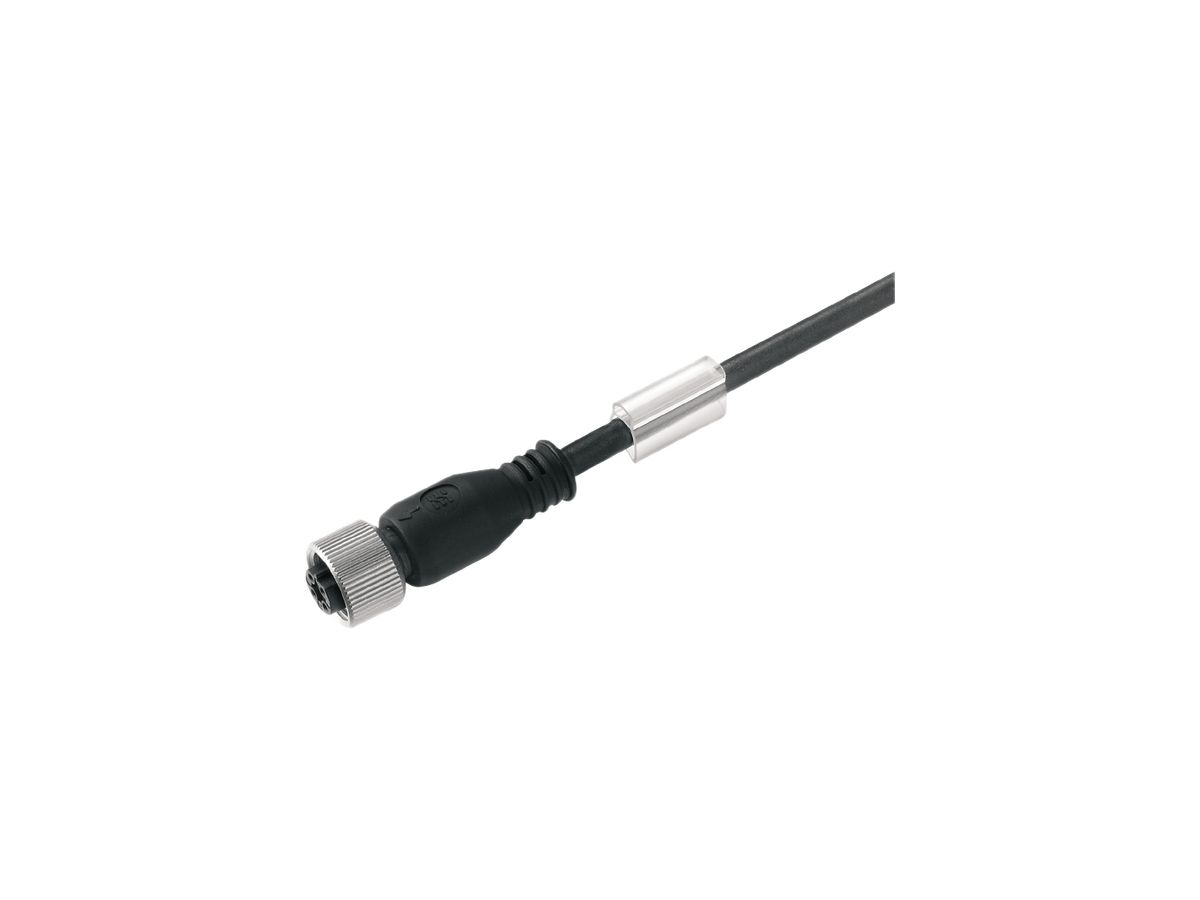 Kabel Weidmüller SAIL offen/M12 4L 3m Buchse gerade PVC schwarz, A