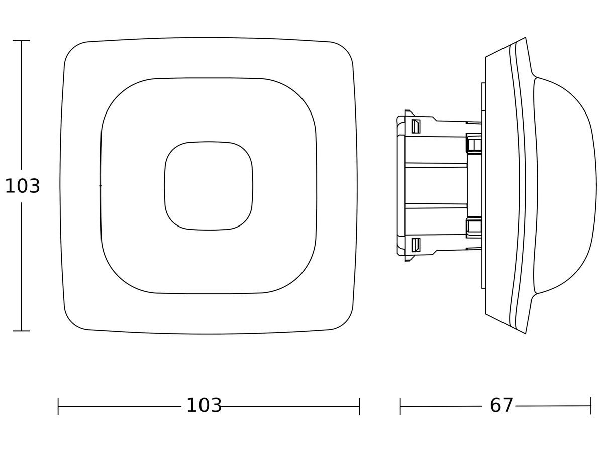 UP-Multisensor Steinel IR Quattro IP 360° weiss