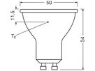LED-Lampe LEDVANCE GU10 3.7W 410lm 2700K PAR16 klar 120° DIM Ø50×54mm