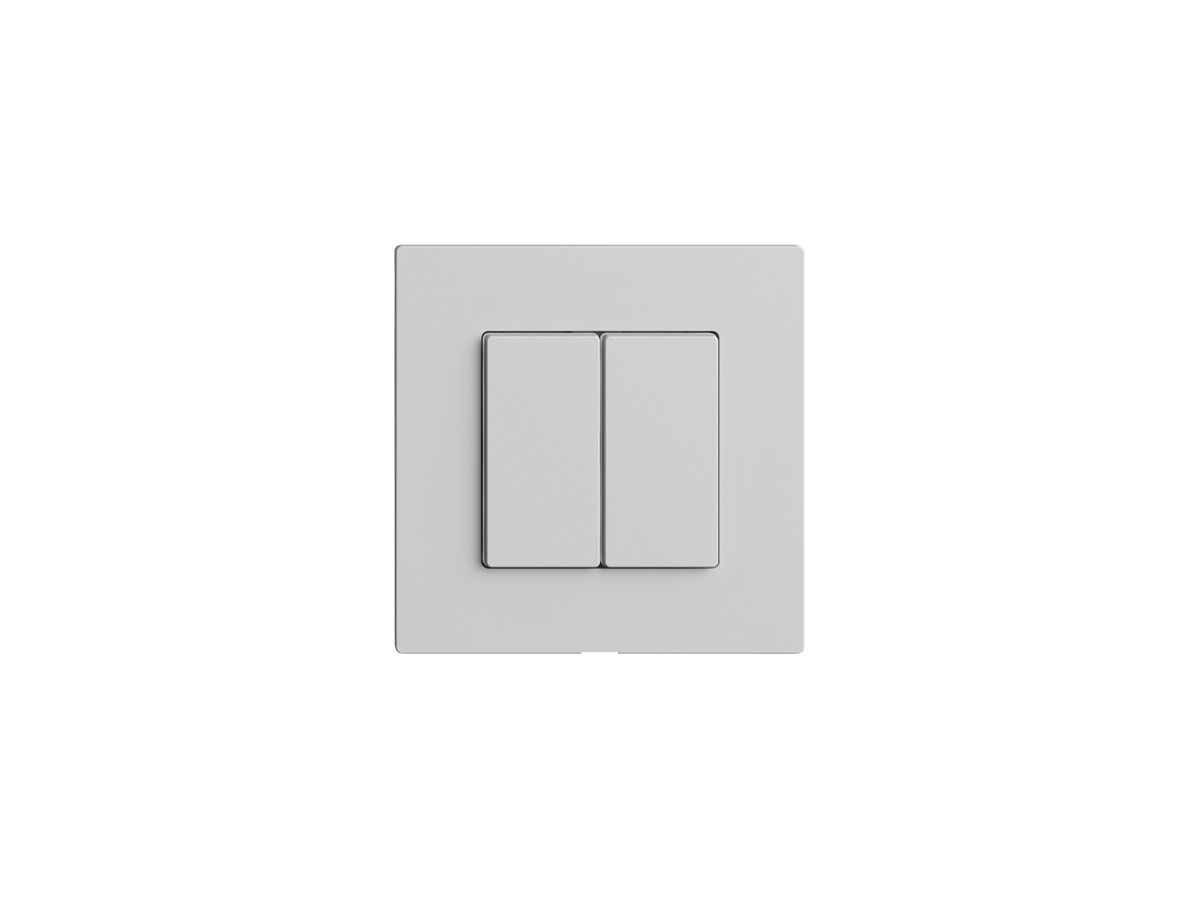 Druckschalter EDIZIOdue Wiser m.Nebenstelle 2T 2B hellgrau