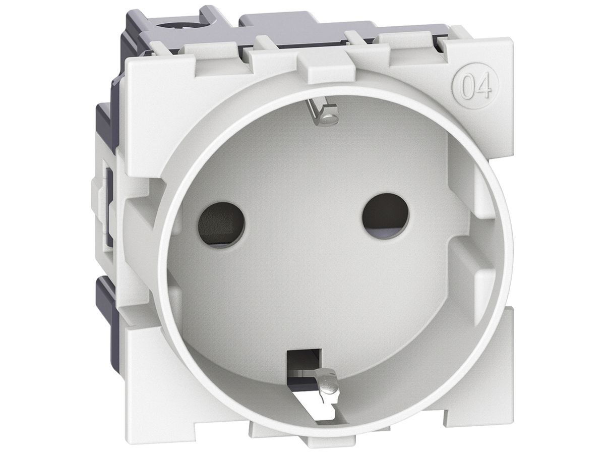 Steckdose Living Now Schuko mit Schraubklemmen 2 Module 16A weiss
