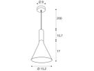 Pendelleuchte SLV LALU CONE E27 1×4W DIM Ø152×245mm schwarz