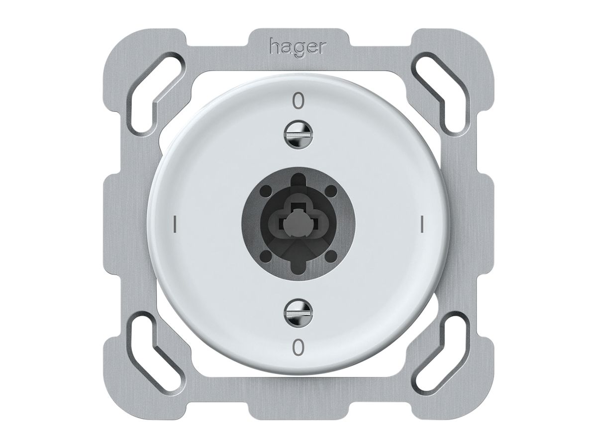 UP-Schlüsselschalter origin Ausschalter 0/3L 16A 250V 0-I-0-I 77×77mm weiss