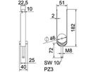 Schnellverleger BET 2056 H-Fuss Kunststoff 40…46mm 3×Kabel Stahl tfZn