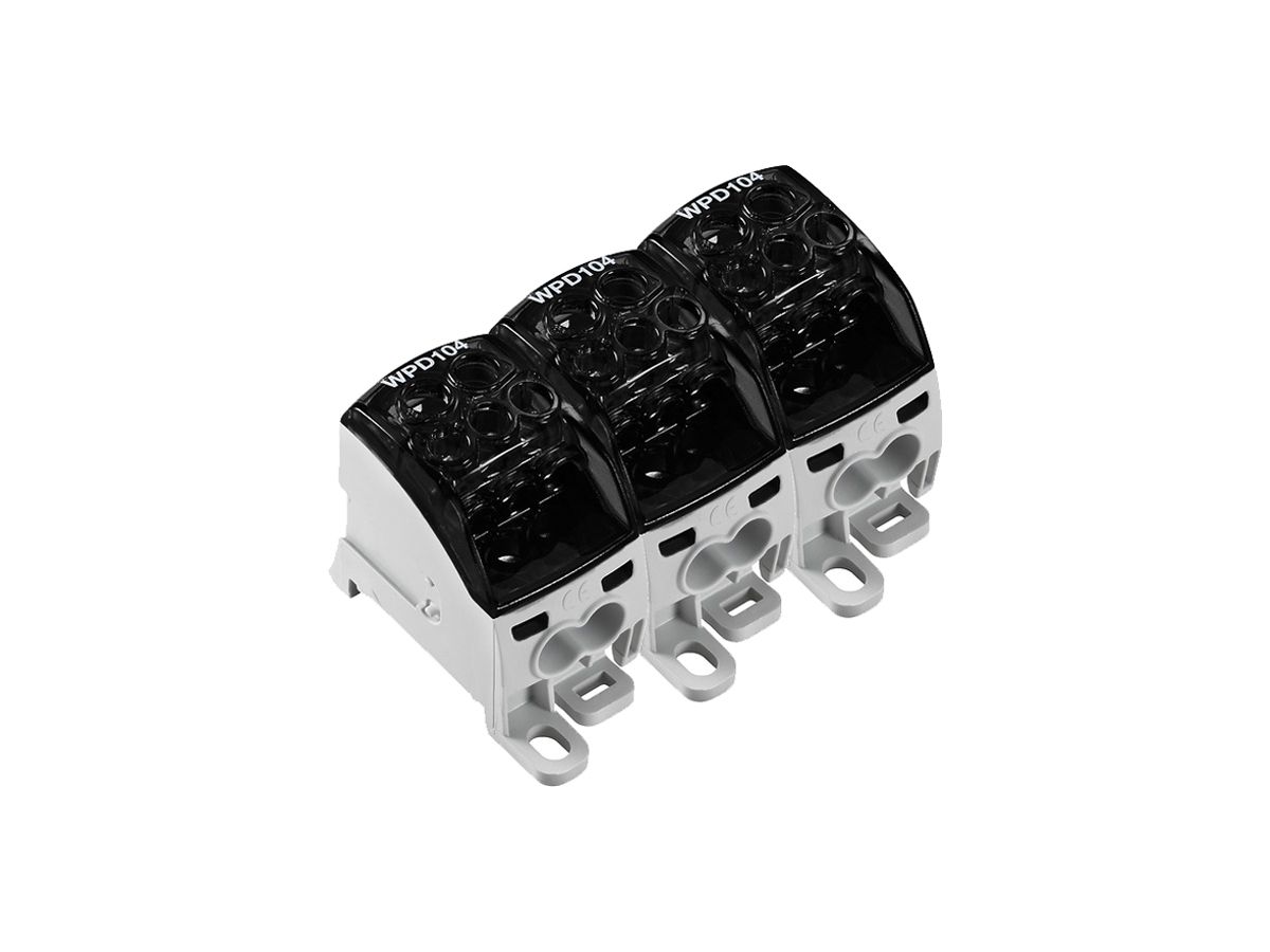 Verteilerblock WM WPD 304 1P 164A 3×Eing 15×Ausg 1.5…16mm² 1.5…25mm²