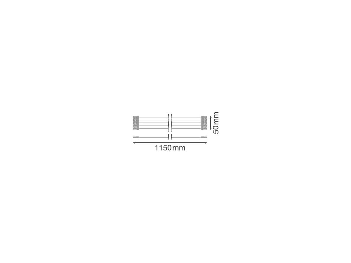 Durchgangsverdrahtung LEDVANCE DP HOUSING 2×LAMP 1150mm 5×2.5mm²