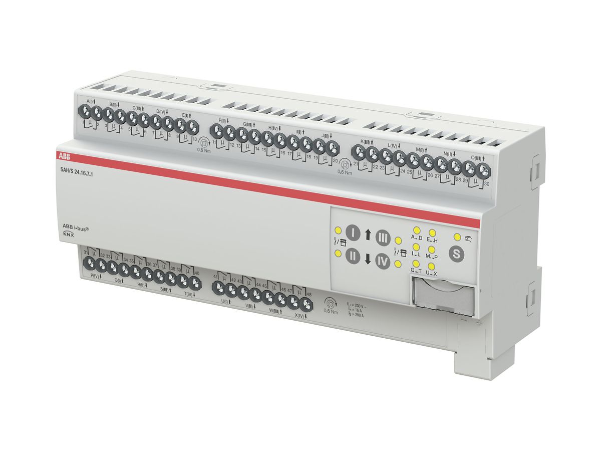 REG-KNX-Kombischaltaktor ABB SAH/S24.16.7.1, 24-fach, 16A